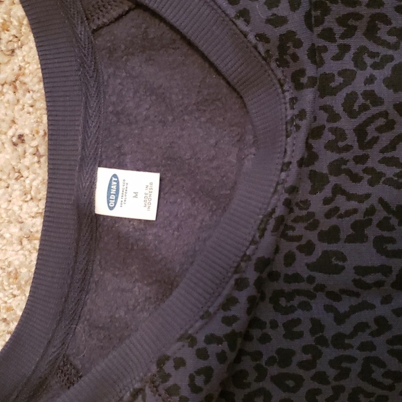 Old Navy Dark Gray Leopard Print Sweatshirt - Picture 2 of 3